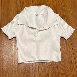 YesStyle off-white crop top